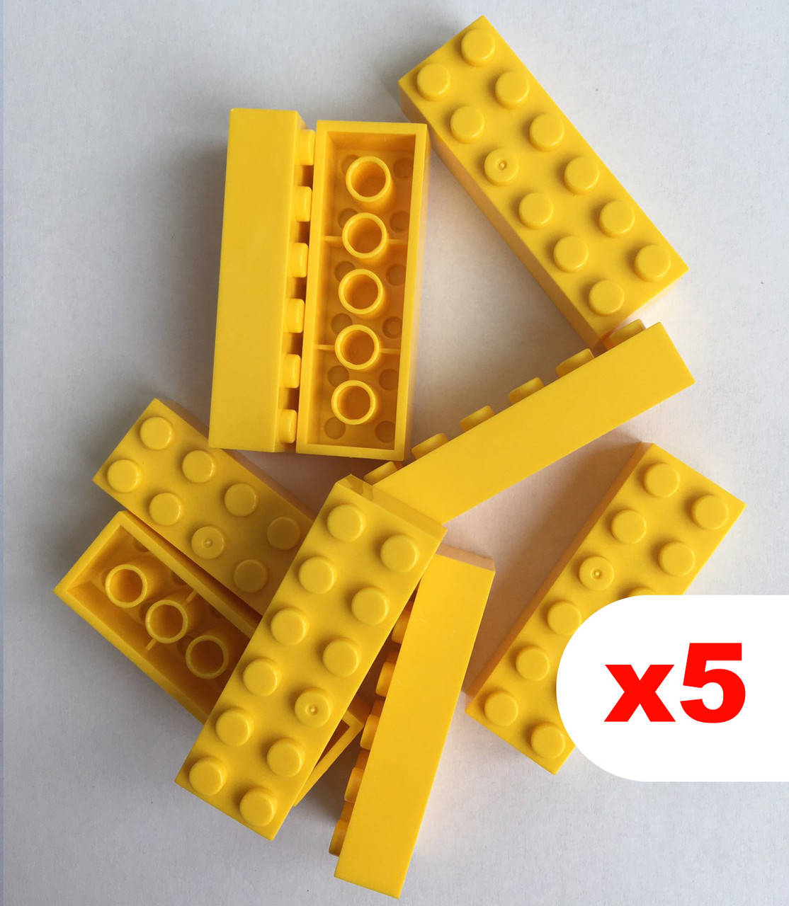 

Кубики 2х6 пина, стандарт Лего Classic (желтый) 5 шт