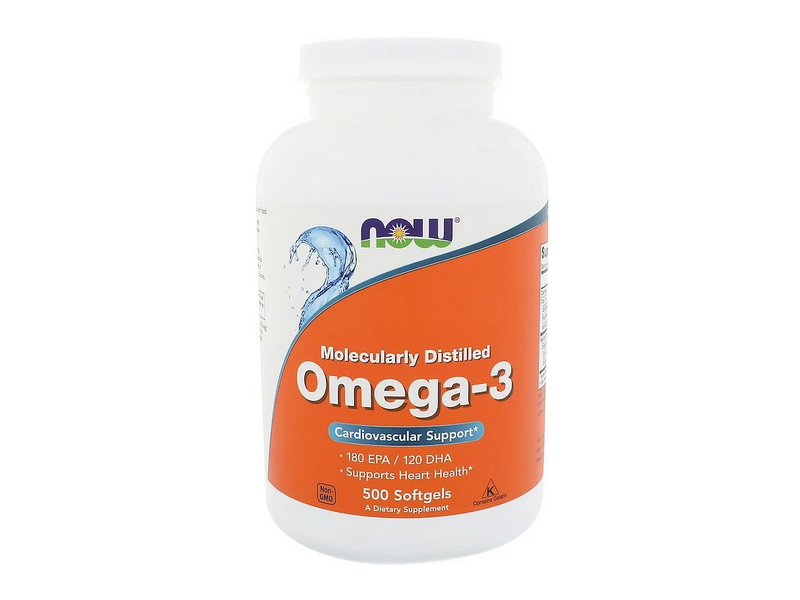 

Рыбий жир, Омега-3, Omega-3 180 EPA/120 DHA, Now Foods, 500 гелевых капсул
