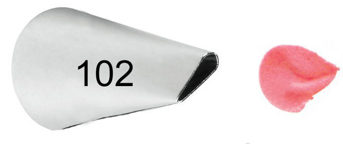 

Насадка кондитерская №102, лепесток, 9.5 мм х 1 мм, Ateco