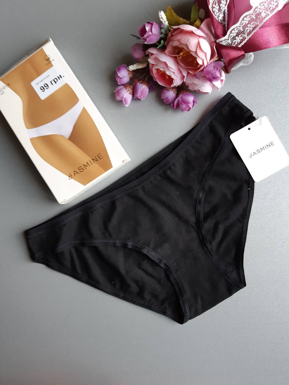 

Хлопковые трусики (трусы) слип adela 5201 от jasmine lingerie (жасмин) M, белый