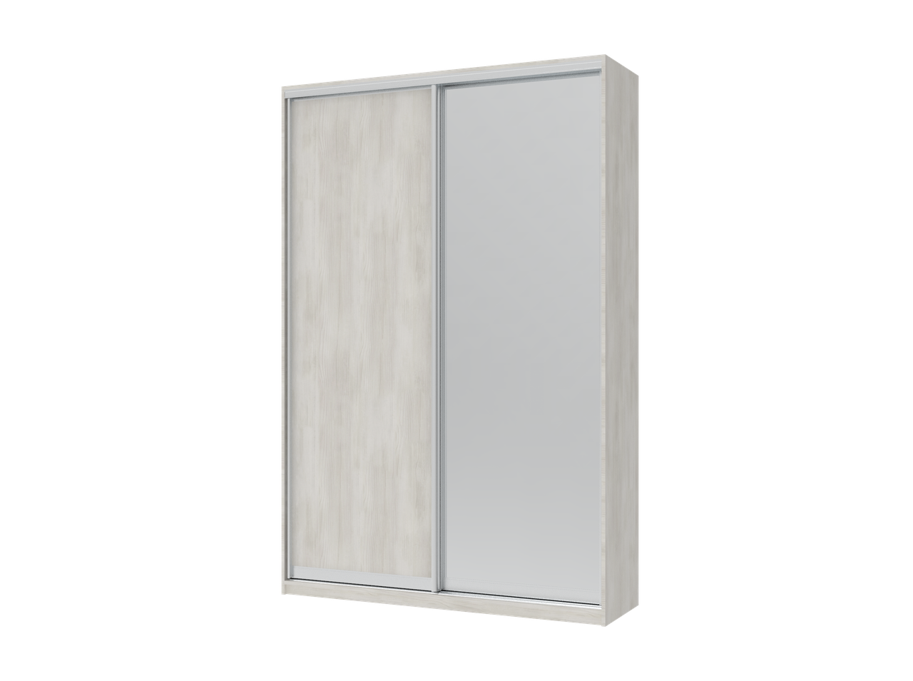 Шафа купе Doros Сіті Лайт Біле дерево 1 ДСП / 1 Дзеркало 150х45х225 (42002060)
