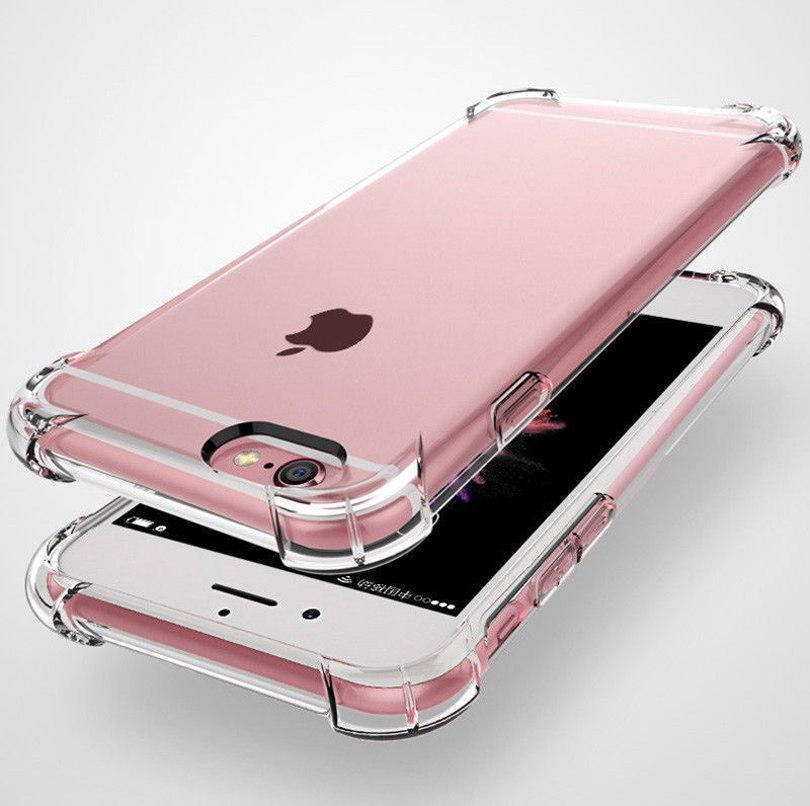 

Противоударный чехол с усиленными углами для iPhone 7 8 прозрачный силиконовый