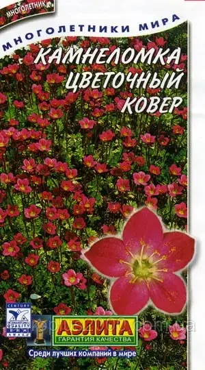 

Семена Камнеломка Цветочный ковер 0,02 грамма Аэлита, Розовый