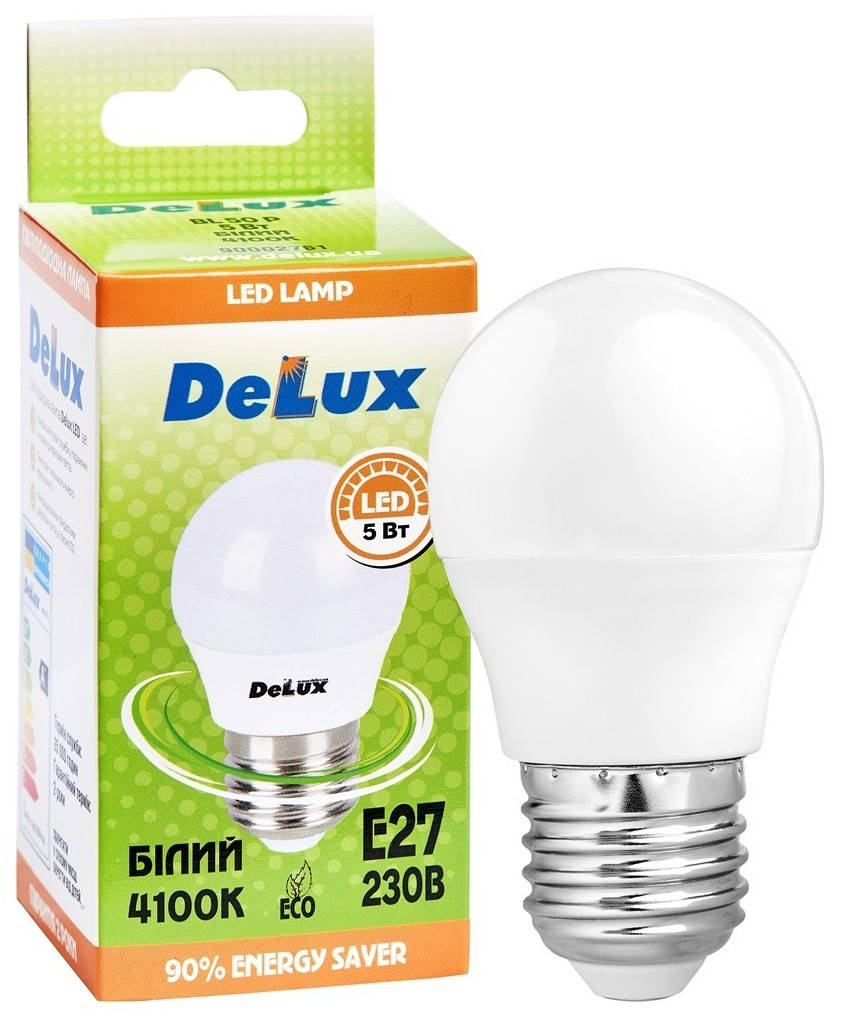 

Лампа светодиодная DELUX 5W E27 4100K BL 50P шар
