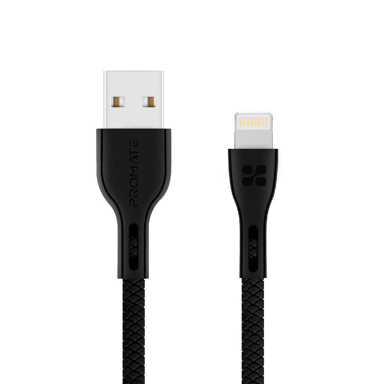 

Кабель Promate PowerBeam-i USB/Lightning 2А 1.2 м Black, Черный