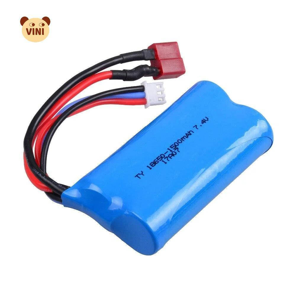 

Аккумулятор силовий HJ 18650 1500mAh 7.4В для WLtoys 12428 и JJRC Q39 Т-штекер