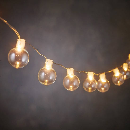 

Гирлянда 2.4 м, "Лампочки прозрачные", "Luca", Одноцветный