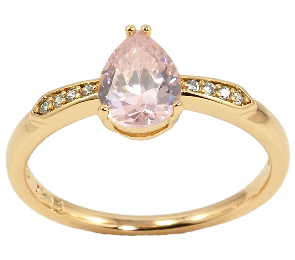

Кольцо Xuping Позолота 18K "Розовый фианит" р.17,18.5,19.5