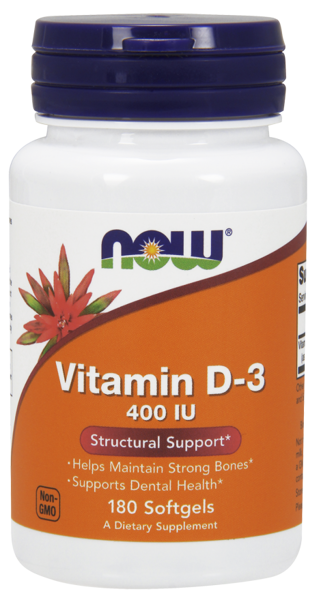 

Вітамін NOW Foods Vitamin D-3 400 IU 180 Softgels