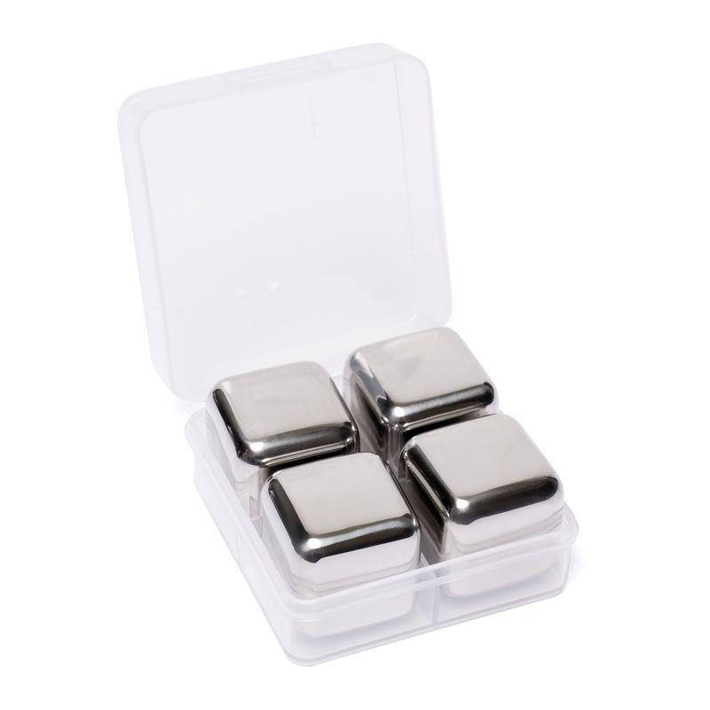 

Камни кубики для охлаждения виски металлические 4 шт Decanto (980019)
