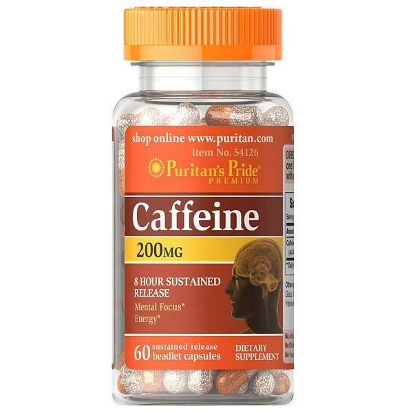 

Caffeine 200мг 8-Часового высвобождения (60 капсул)