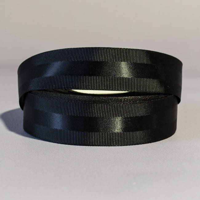 

Лента репсовая с атласом черный ЛРатлас25-7