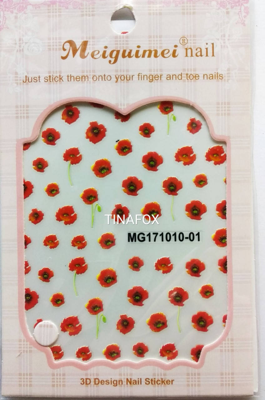 

Наклейки 3Д для дизайна ногтей MG171010-01, Разные цвета