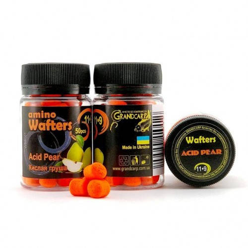 

Бойлы нейтральной плавучести Amino Wafters Acid Pear (Кислая груша) 11х9мм 50шт