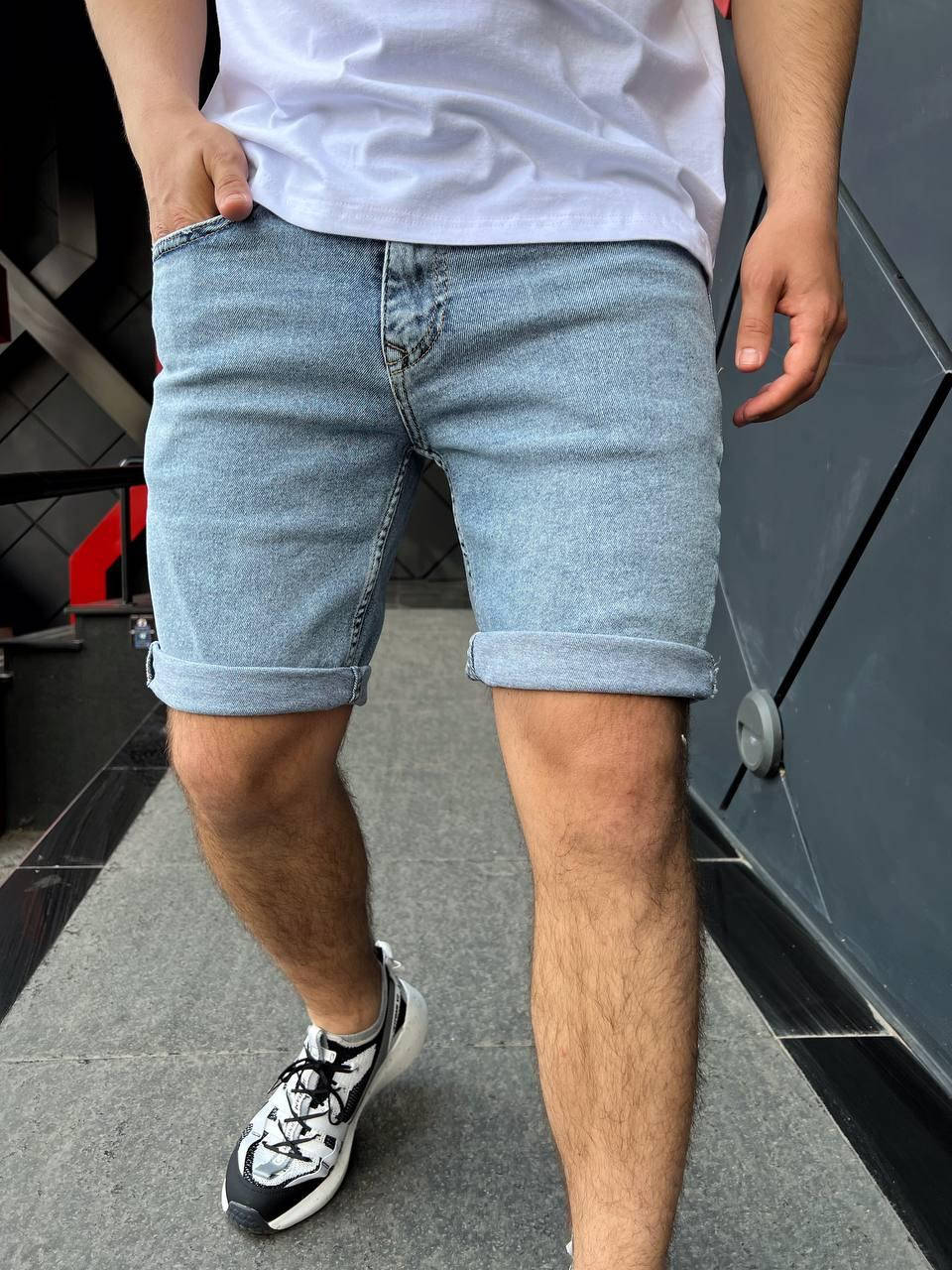 

Джинсовые шорты мужские синие Denim | Шорты джинсовые ЛЮКС качества 33, Синий