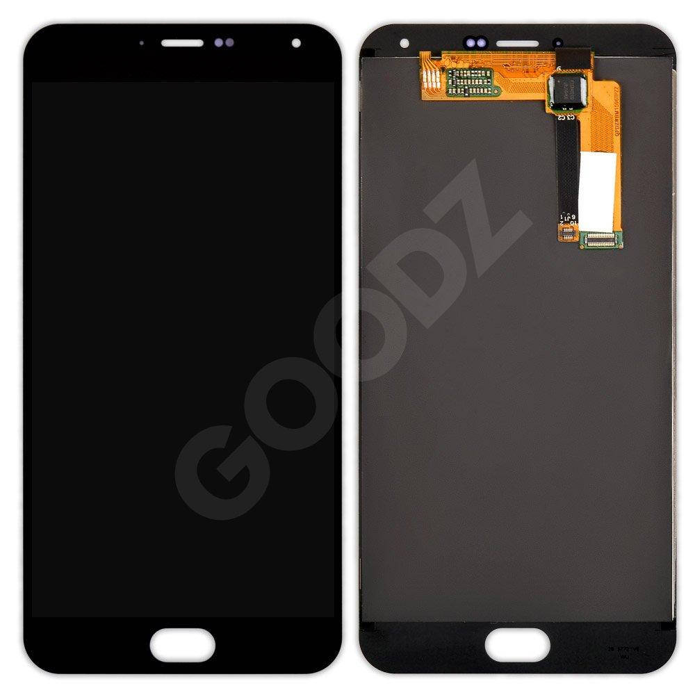 

Дисплей Meizu M2 Note с тачскрином в сборе, цвет черный, желтый шлейф