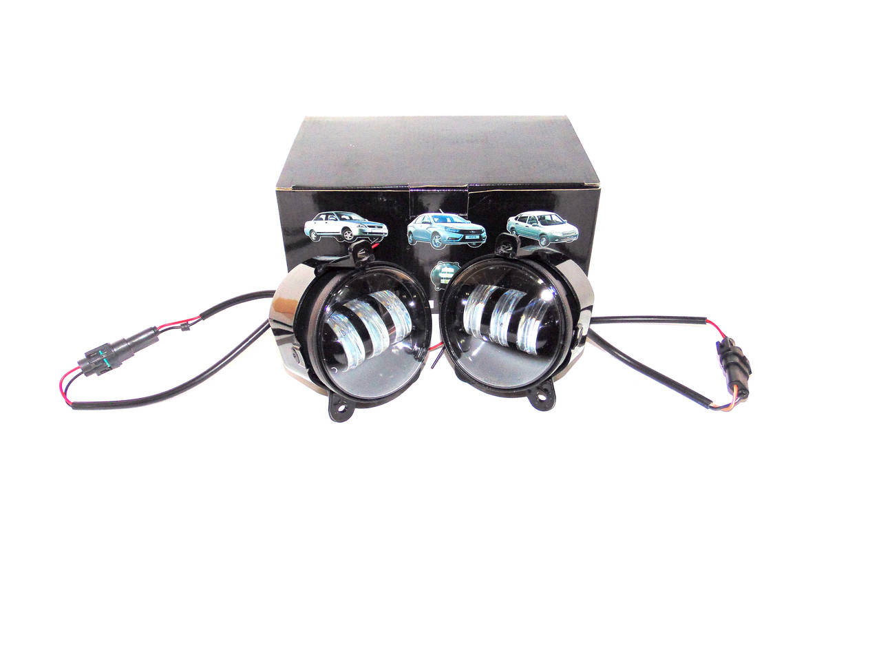 

Противотуманные фары ВАЗ 2170-72 Приора, LED линза, комплект 2шт, Белый