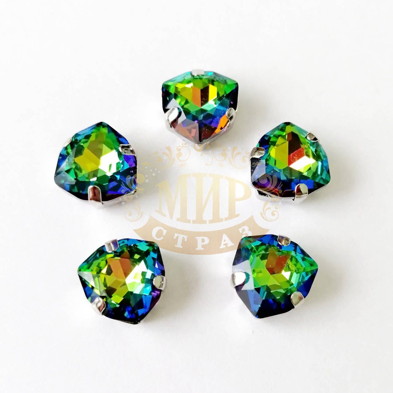 

Cтразы в цапах Триллиант, размер 12мм, цвет Rainbow, 1шт