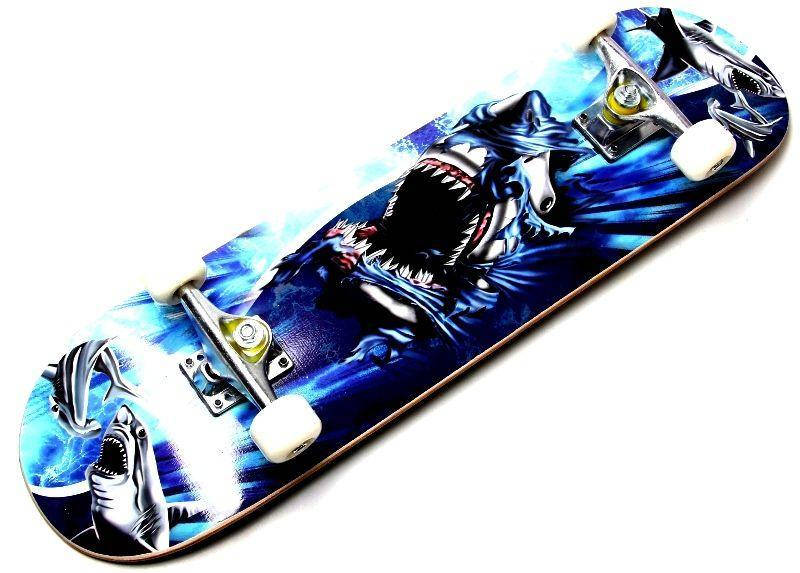 

Деревянный скейтборд (7 слоев канадского клёна) "Cool Shark", 78*20 см