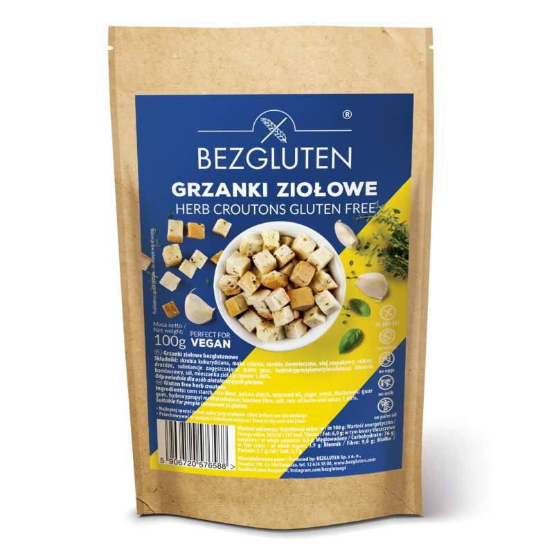 

Гренки без глютена с травами Bezgluten 100 г