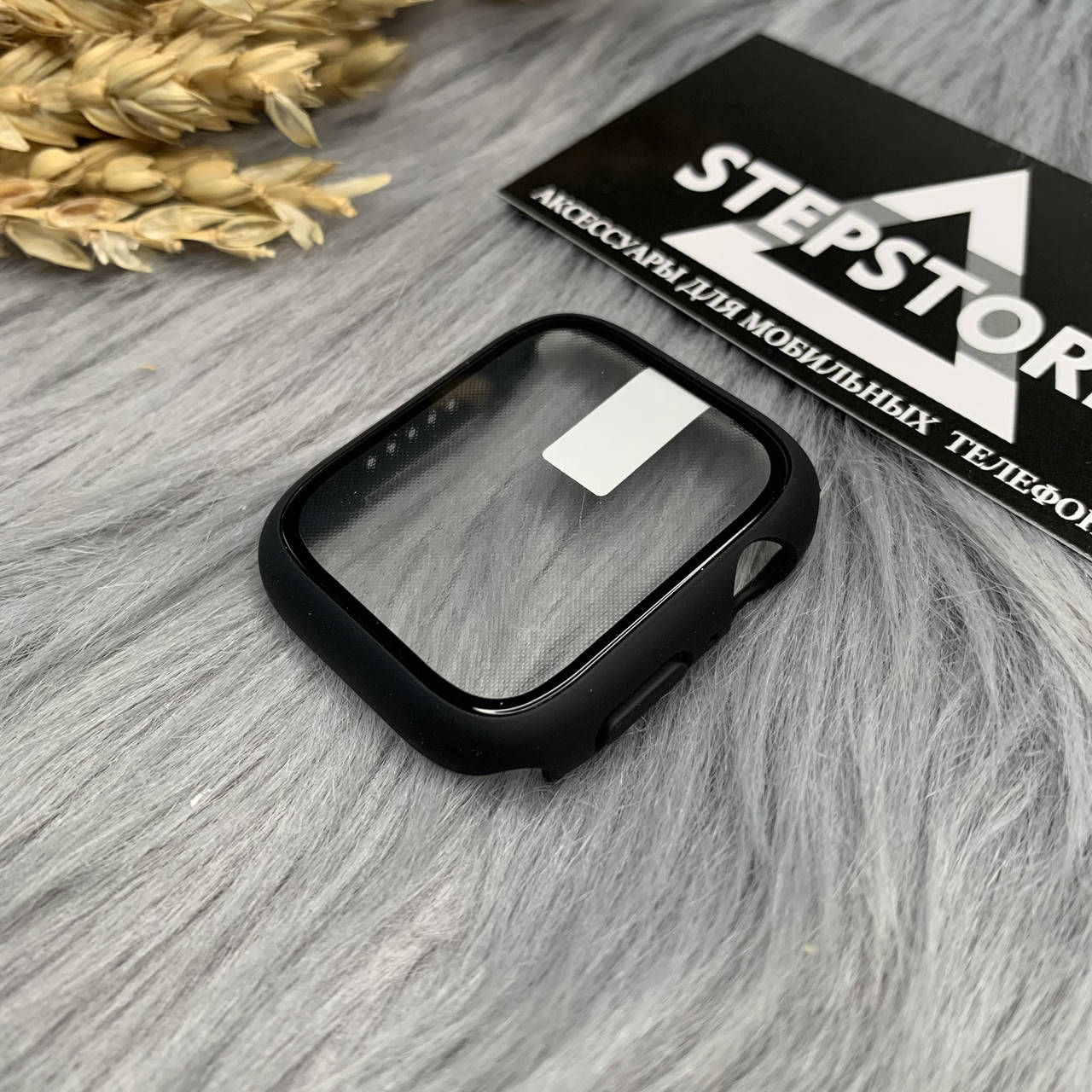 

Чехол Бампер для Apple watch Series 7 45 mm мм защитное стекло противоударный 1. Black