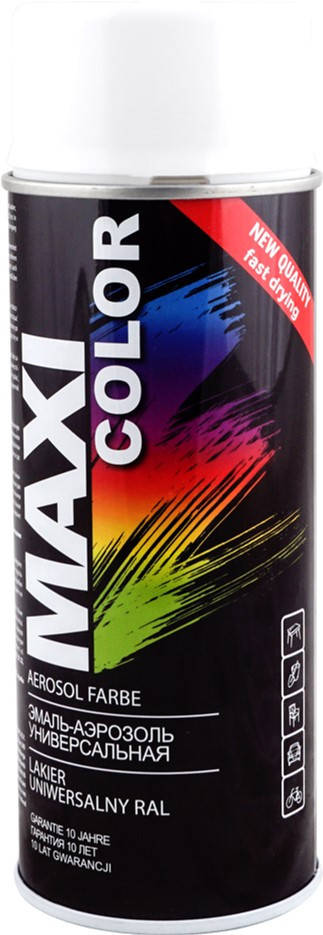 

Краска MAXI COLOR Ral 9003 белая матовая графит MX9003М 400 мл
