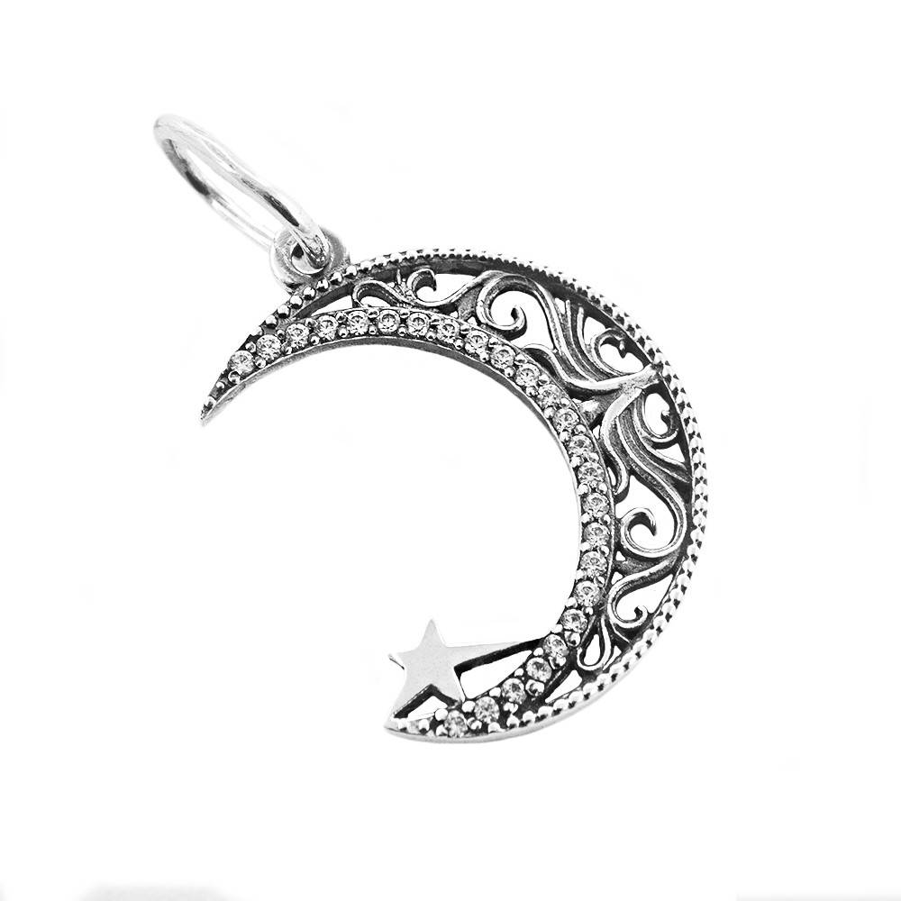 

Подвеска серебряная мусульманская Звезда в полумесяце