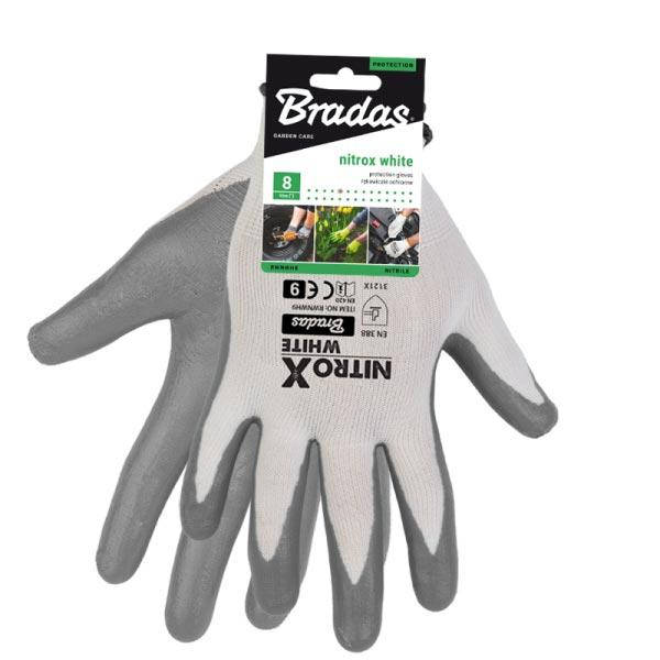 

Перчатки защитные Bradas Nitrox White RWNWH8, нитрил, размер 8