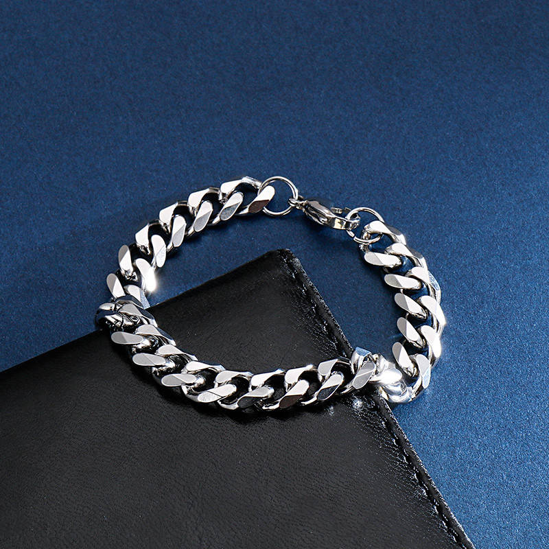 

Браслет мужской из нержавеющей стали Steel Braiding. Кубинское плетение. 9мм. Разные размеры