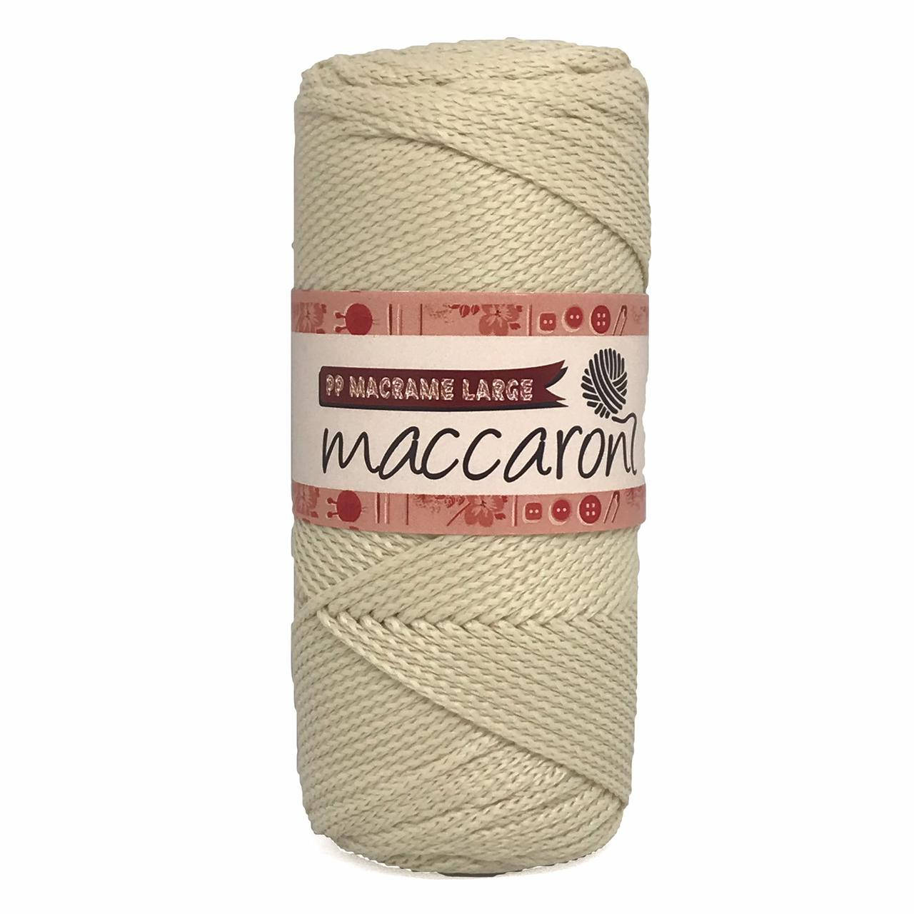 

Полипропиленовый шнур PP Macrame Large Maccaroni, 3 мм ,кремовый