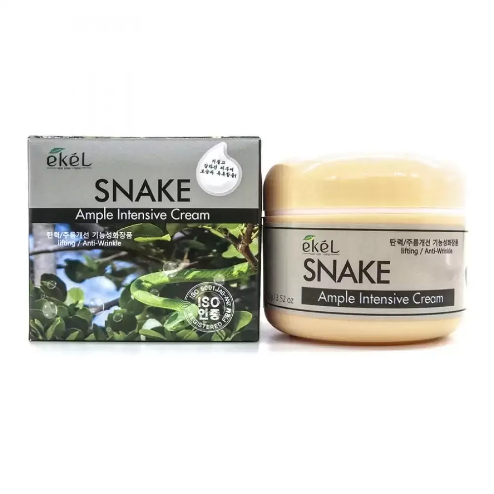 

Омолаживающий крем для лица со змеиным пептидом Ekel Snake Ample Intensive Cream 100g