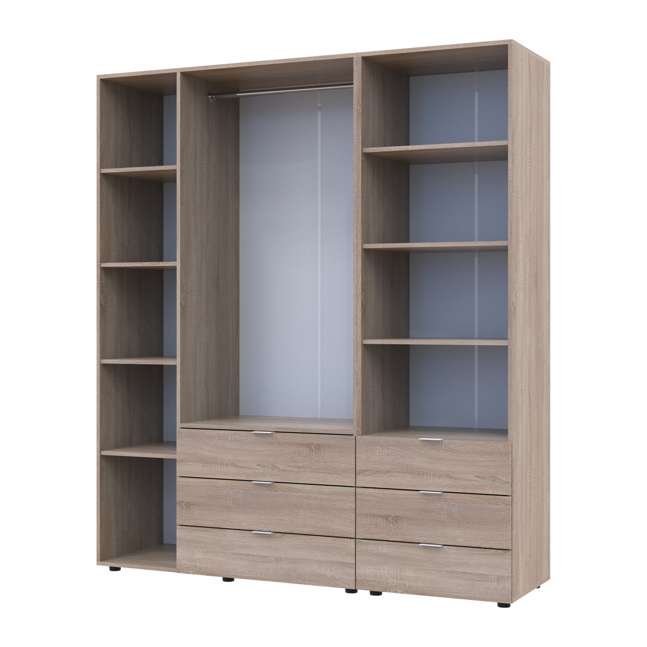 Шафа для одягу Doros Гелар Дуб сонома 3ДСП з пеналом 176.2х49.5х203.4 (42005181) 4