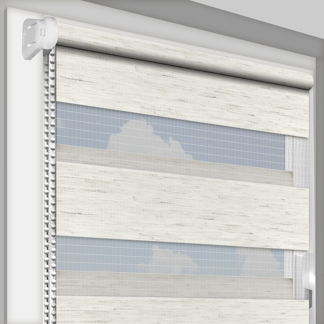 

Рулонная штора День - Ночь ТМ DecoSharm Amb 12 Натуральный Лён 425 х 1600 мм, Белый