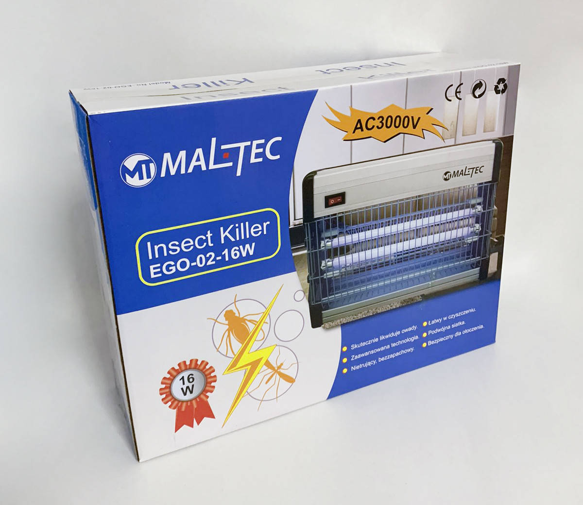 

Уничтожитель комаров и мух Maltec 16W 50м2 Мухобойка