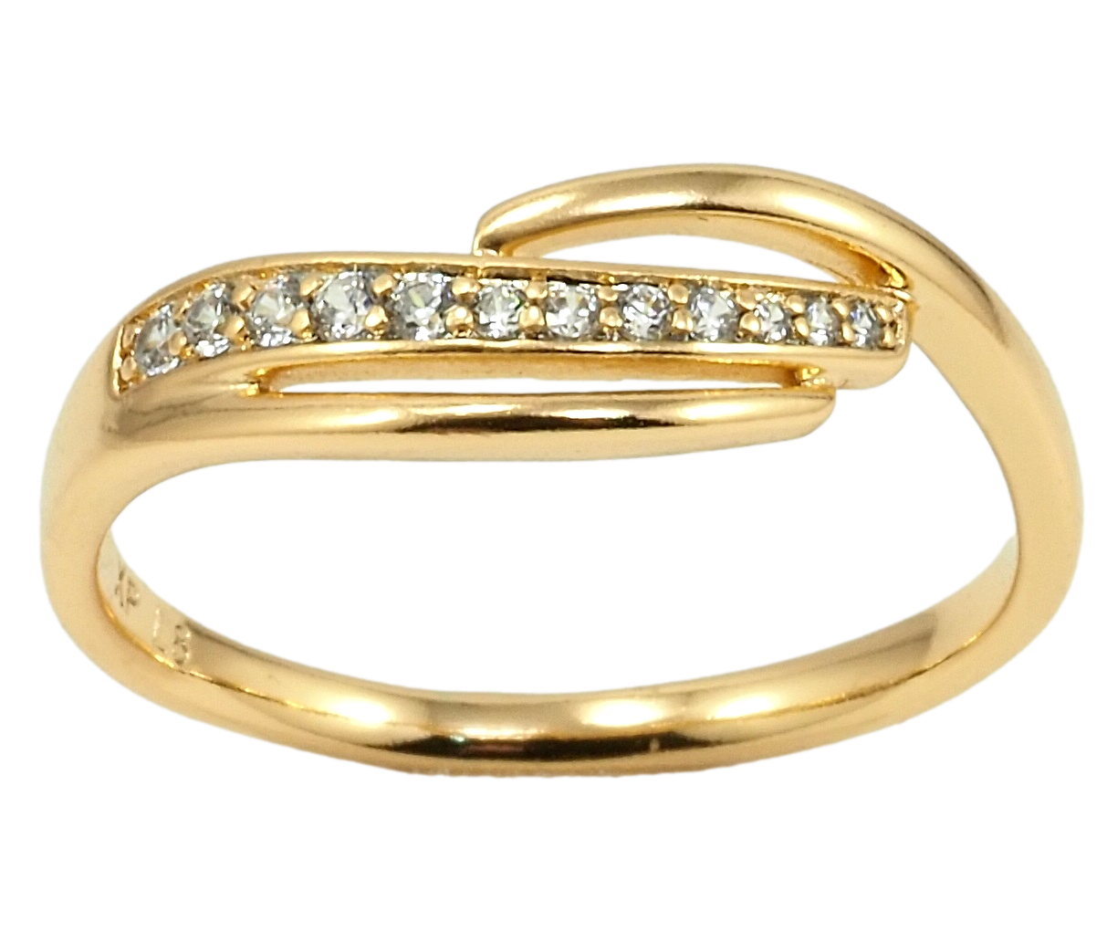 

Кольцо Xuping Позолота 18K "Дорожка циркония" р.17,18