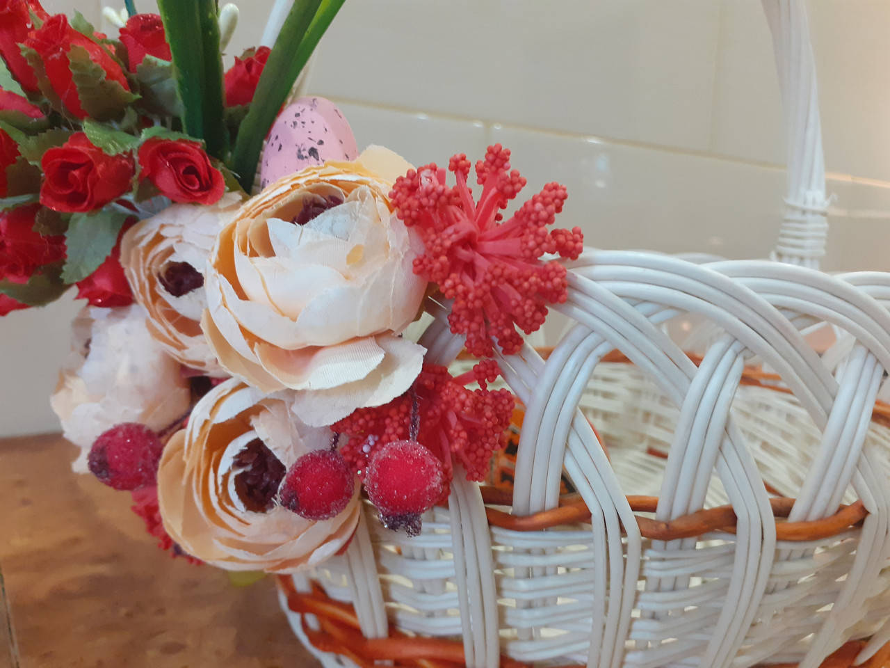 

Великодній кошик з декором.Пасхальная корзина. Пасхальный декор. Корзина для паски.