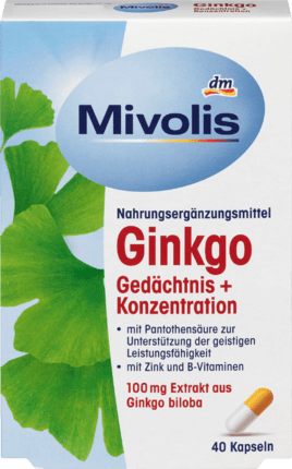

Mivolis Ginkgo Gedächtnis + Konzentration Биологически активная добавка Гинкго Билоба