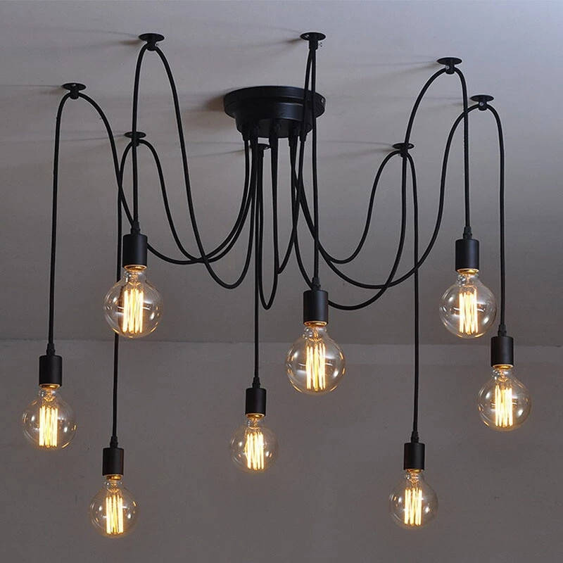 

Светильник люстра Loft [ Spider ] (паук) 8 lamp, Черный