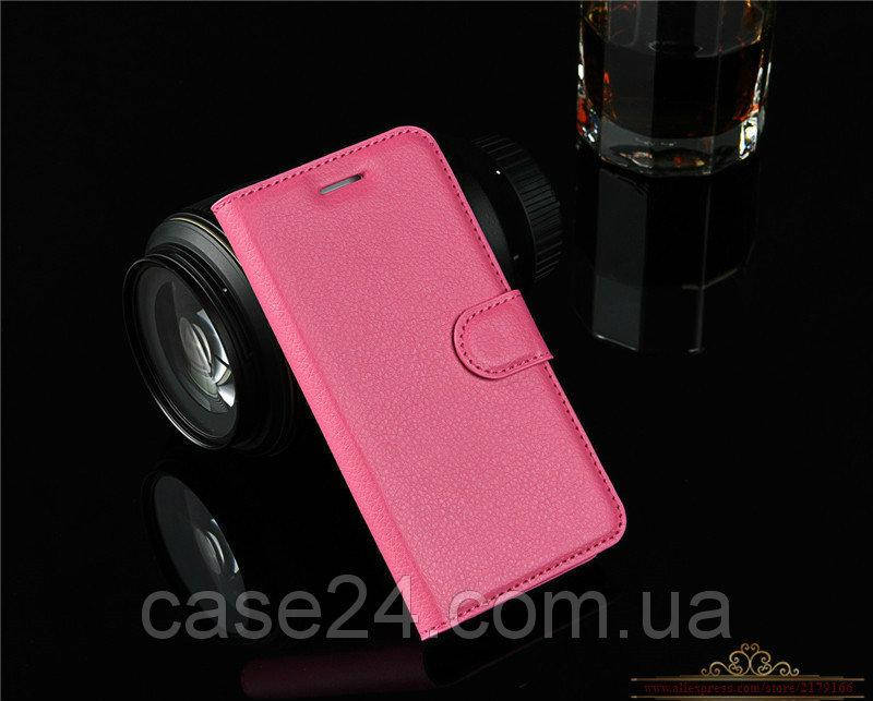 

Кожаный чехол книжка Lichee для Xiaomi Redmi Note 8T (9 цветов) малиновый