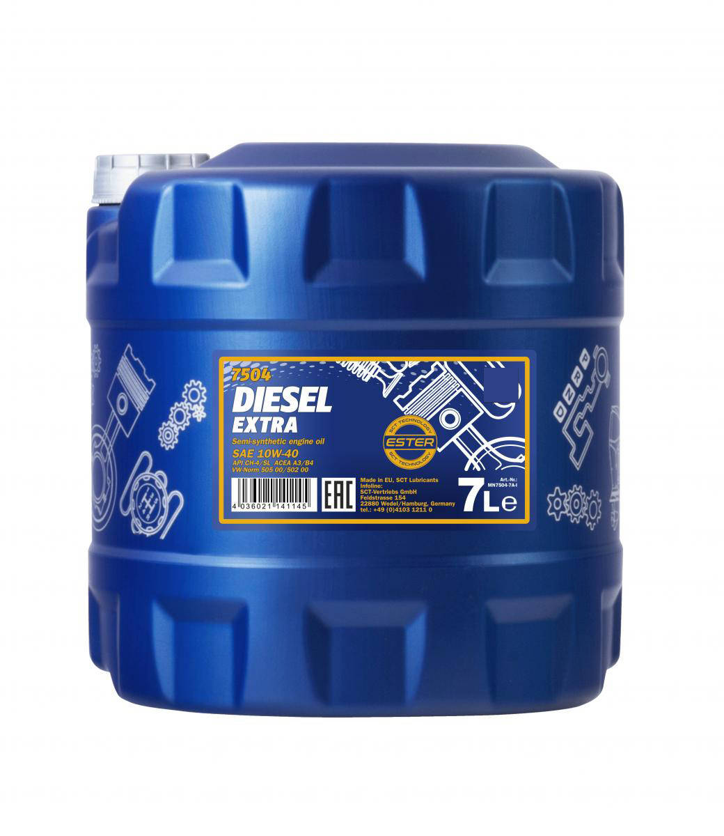 

Моторное масло Mannol 7504 DIESEL EXTRA 10W-40 7л дизельное полусинтетическое