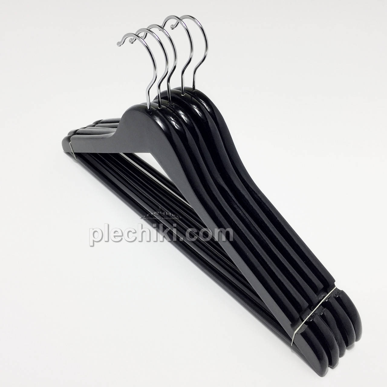 

Деревянные плечики для одежды чёрного цвета, длина 450 мм, в упаковке 5 штук, Черный