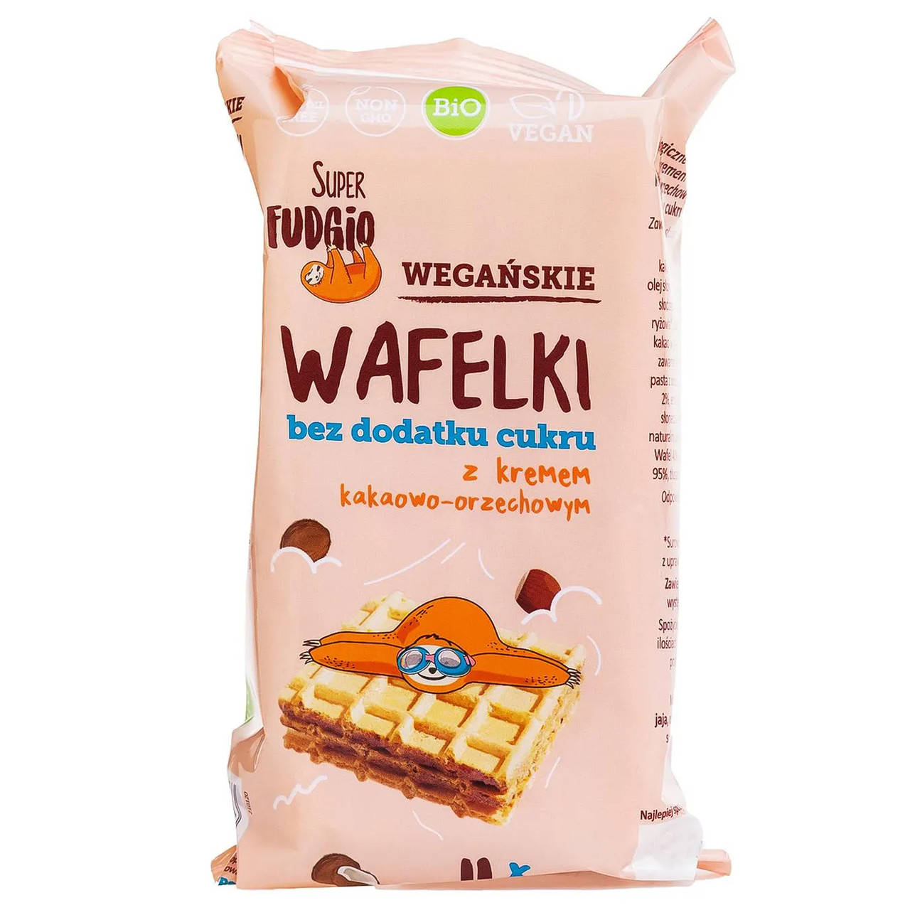 

Вафли с фундучным какао кремом без сахара Vegan 120 г Super Fudgio