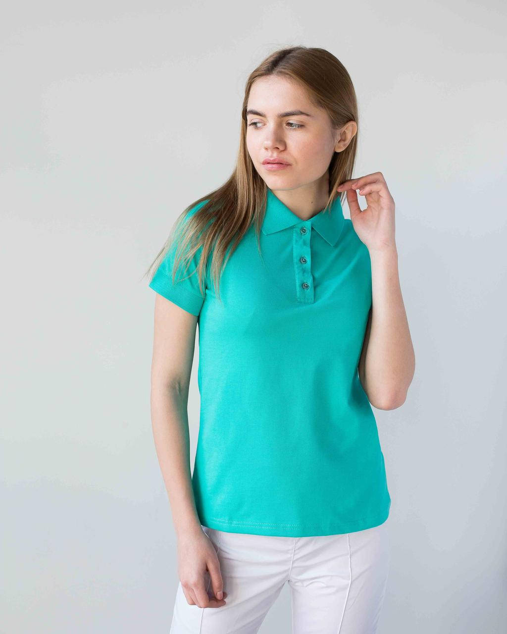 

Медицинское поло женское бирюза, Розовый