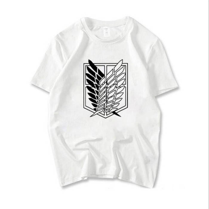 

Белая футболка Attack on Titan Logo Атака Титанов футболки аниме anime унисекс