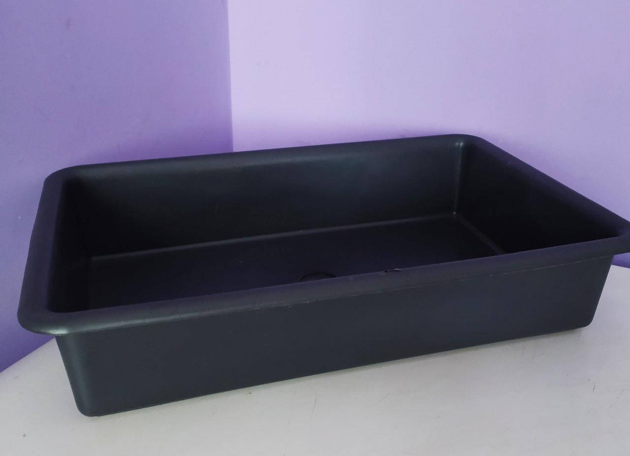 

Поддон под растения 40х28х8см пластик,черный