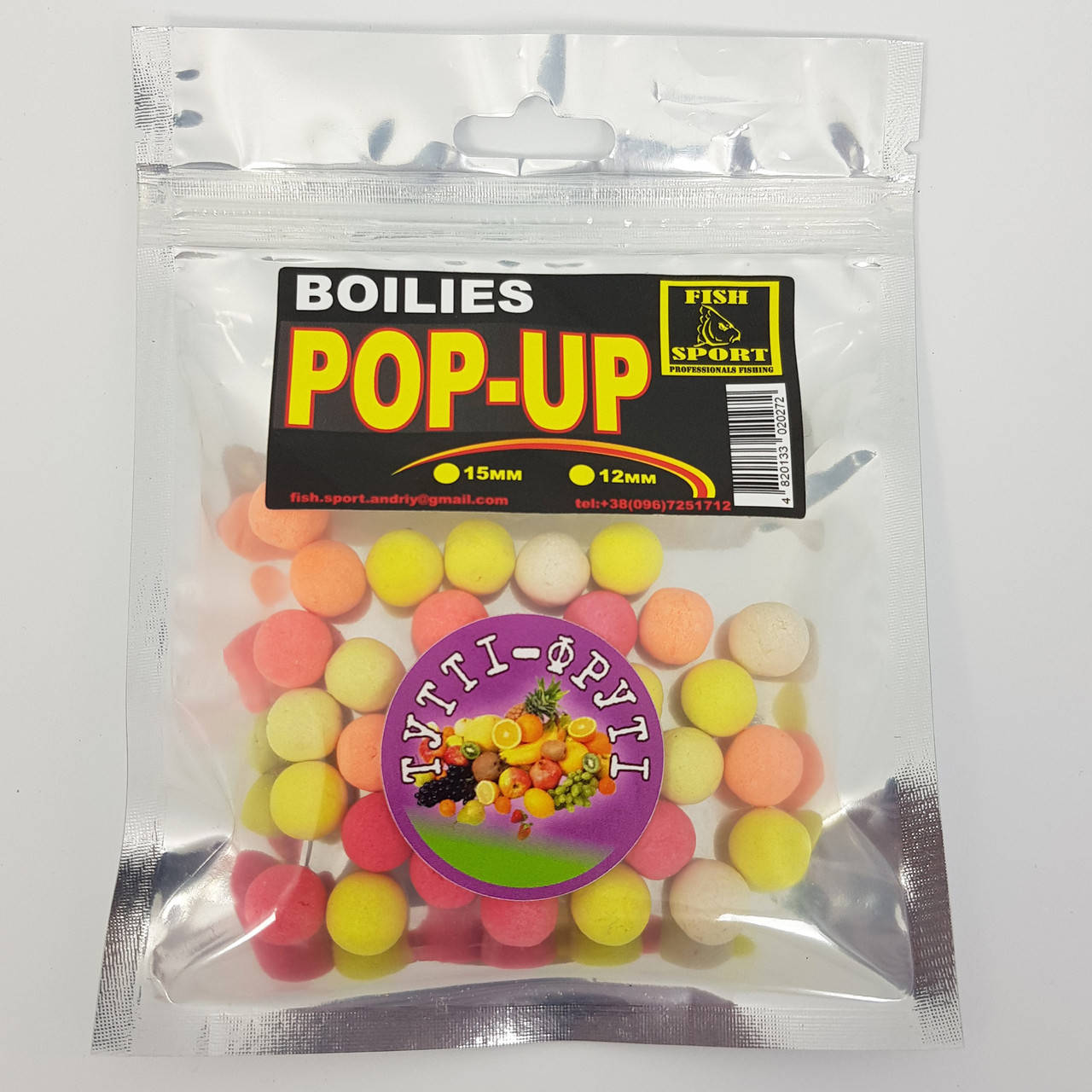 

Бойлы плавающие Pop Up Fish Sport (Тутти-фрутти) 12мм