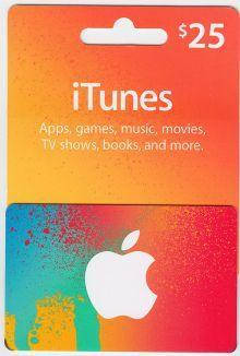 

Карта оплаты iTunes Gift Card 25$ (25 долларов) для App Store карта пополнения счета iTunes Store и AppStore