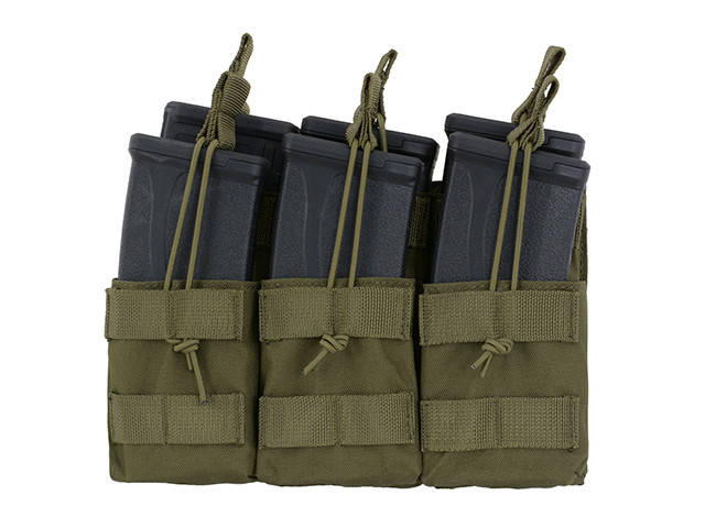 

Тройной подсумок на 6 магазинов M4/M16/AR-15 - OLIVE [8FIELDS] (для страйкбола)