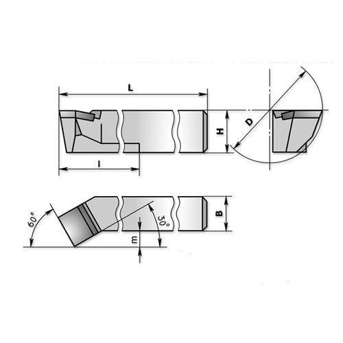 

Резец расточной для скв. отв. 12х12х100 Т5К10, ВК8, Т15К6