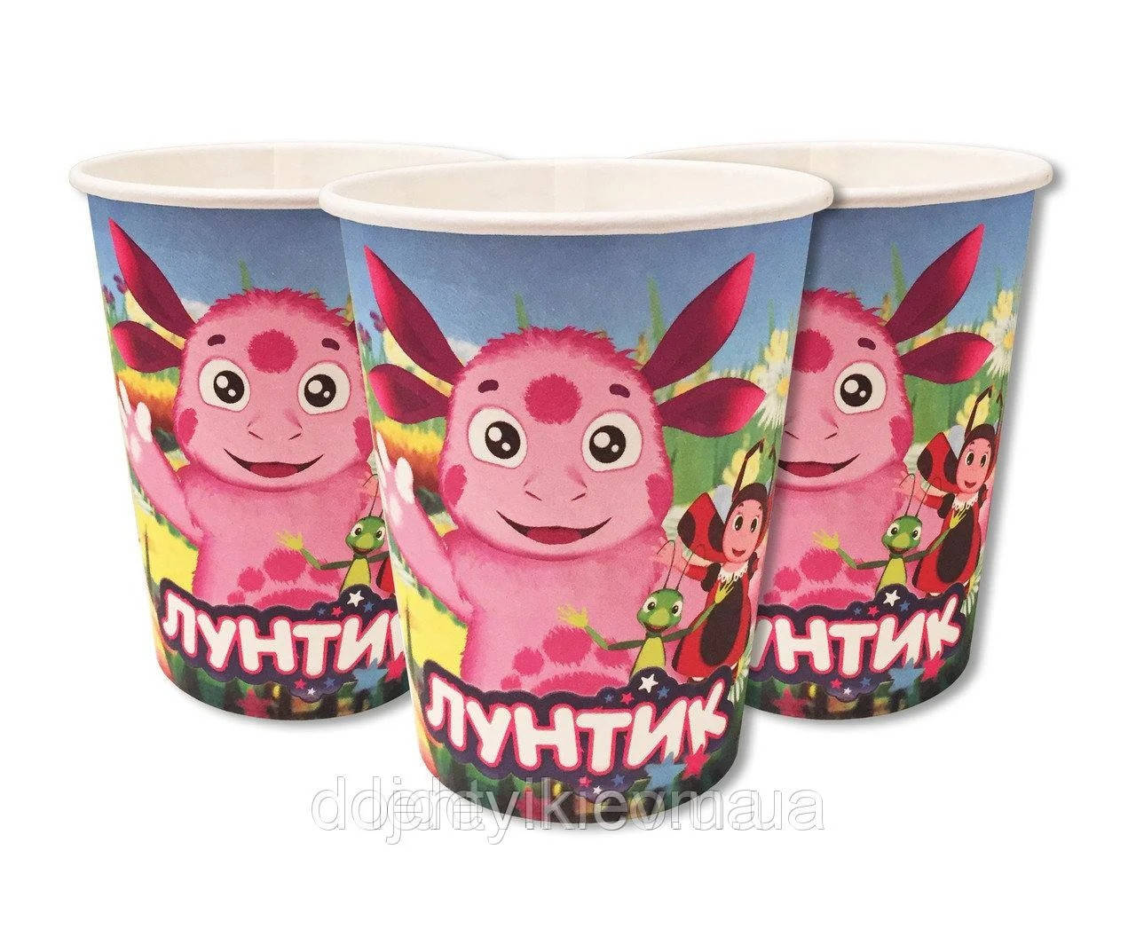 

Стаканчики бумажные Лунтик (10шт/уп. 250 мл.) одноразовые детские -
